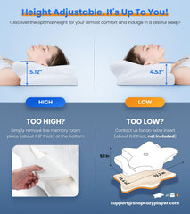 Cozyplayer vista superior del contorno hueco que alinea cuello eficientemente