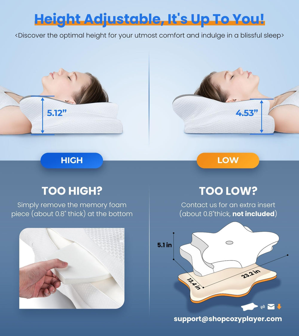 Cozyplayer en uso por durmiente lateral, soporte cervical equilibrado