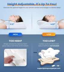 Cozyplayer en uso por durmiente lateral, soporte cervical equilibrado