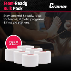 Cramer etiqueta con información del adhesivo sin látex y beneficios