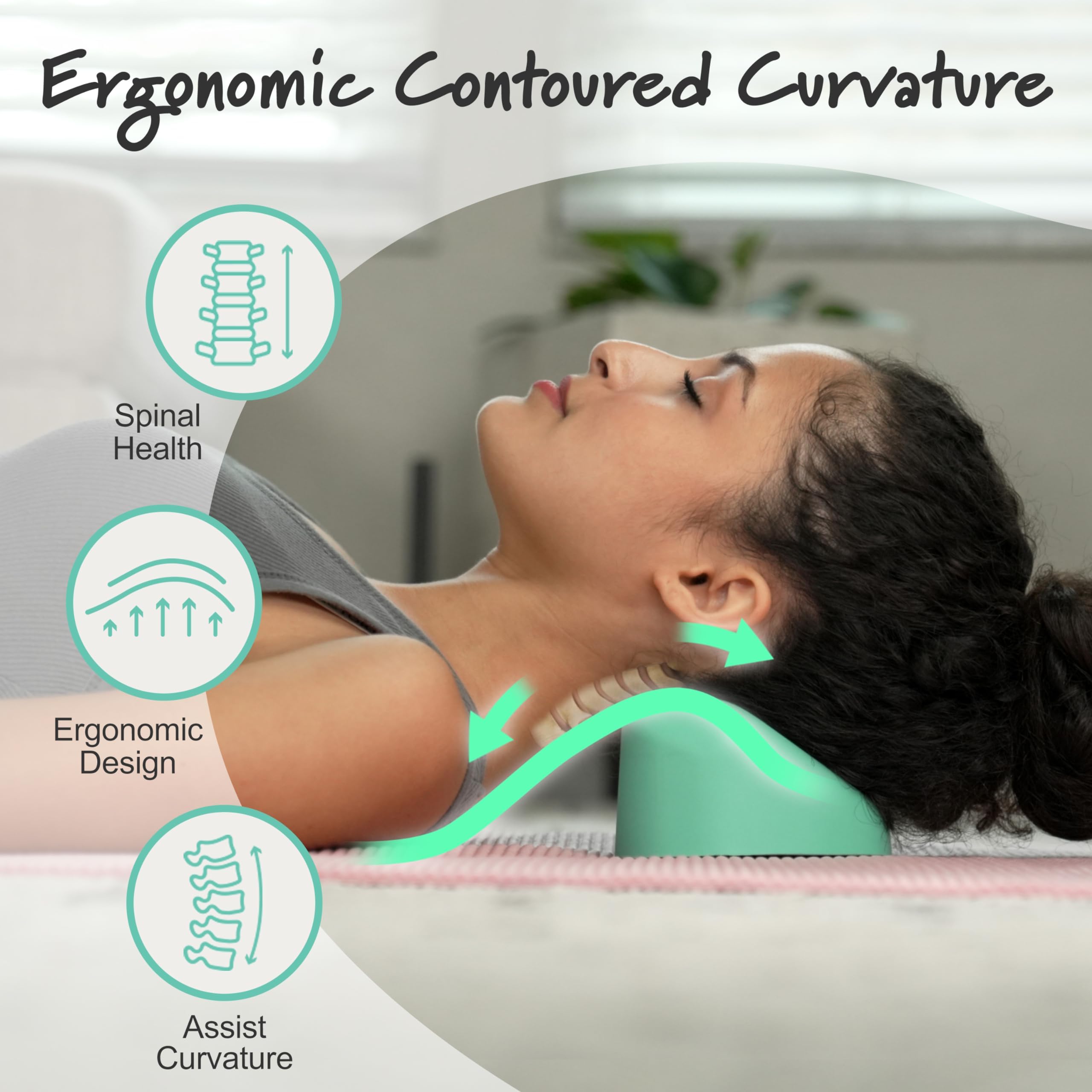 CranioCradle al lado de una mano y teléfono, CranioCradle tamaño práctico para viaje