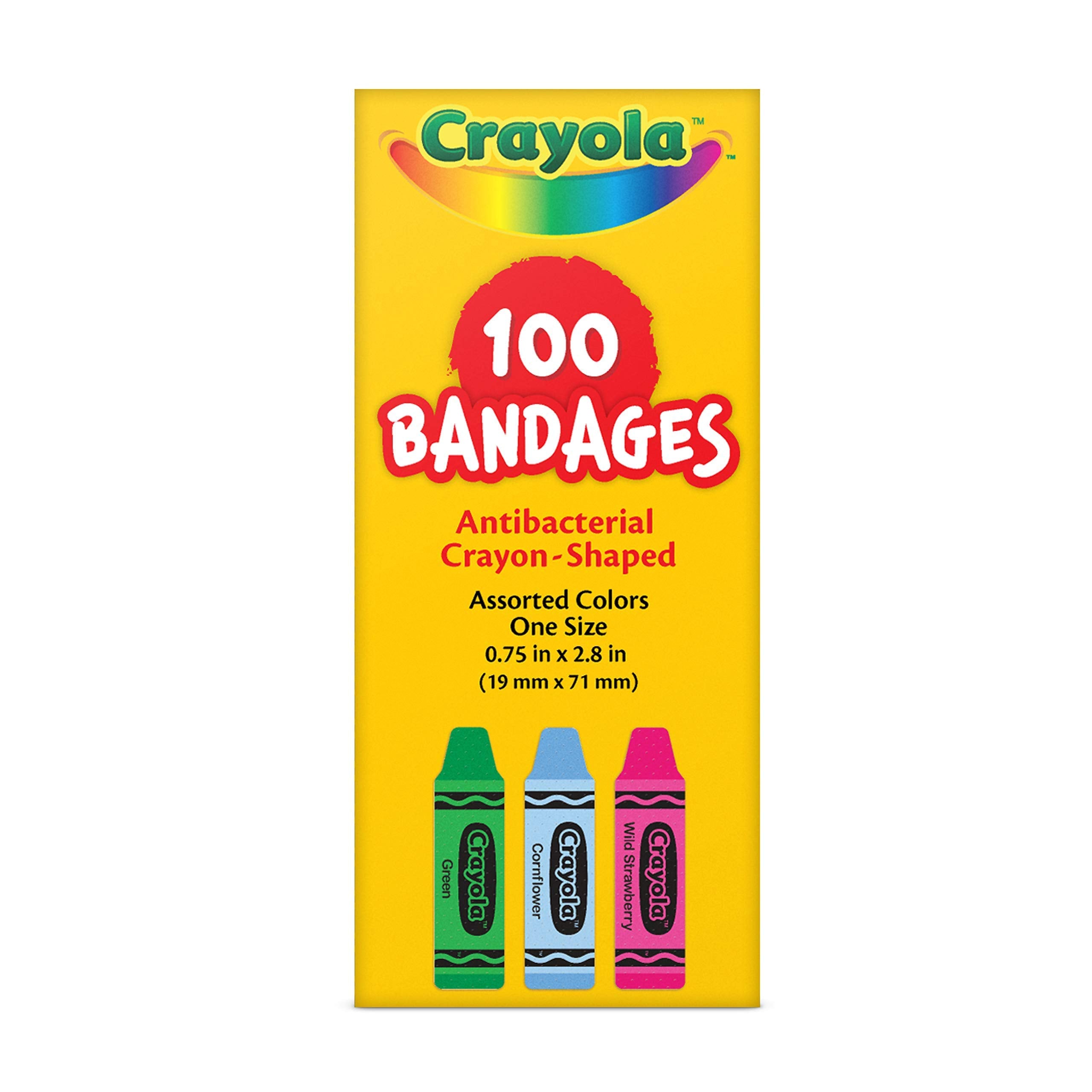 Crayola envase abierto con curitas listas y fácil acceso