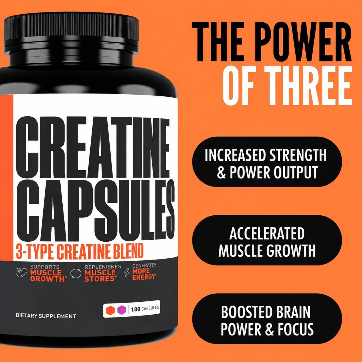 Crazy Muscle cápsulas en mano para fácil consumo portátil