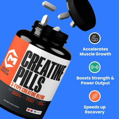 Tableta Crazy Muscle en mano para ver tamaño y comodidad de toma