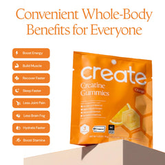 Create gomita en mano lista para consumir, práctica y portátil