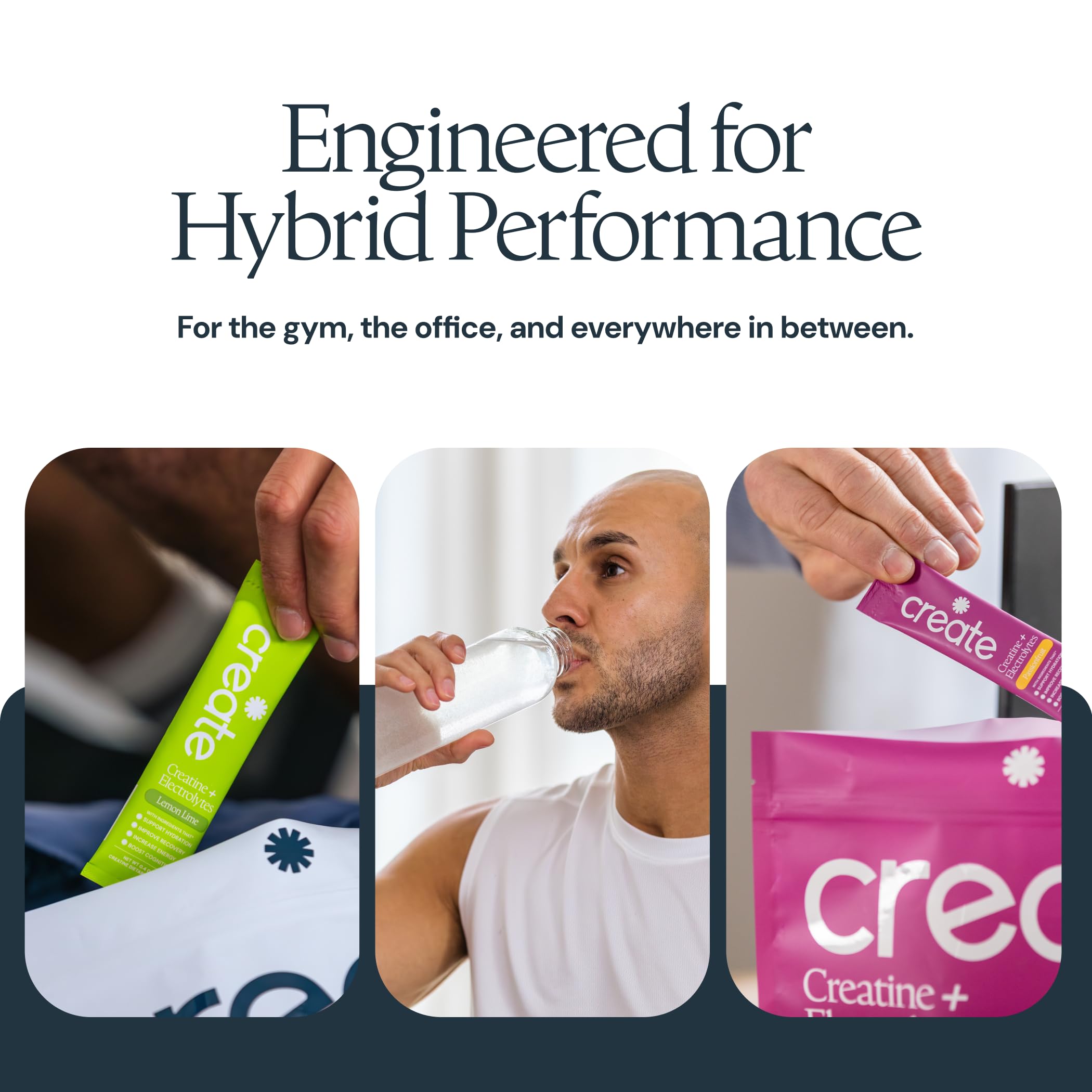 Create etiqueta con sello Creapure y certificación, tranquilidad de pureza