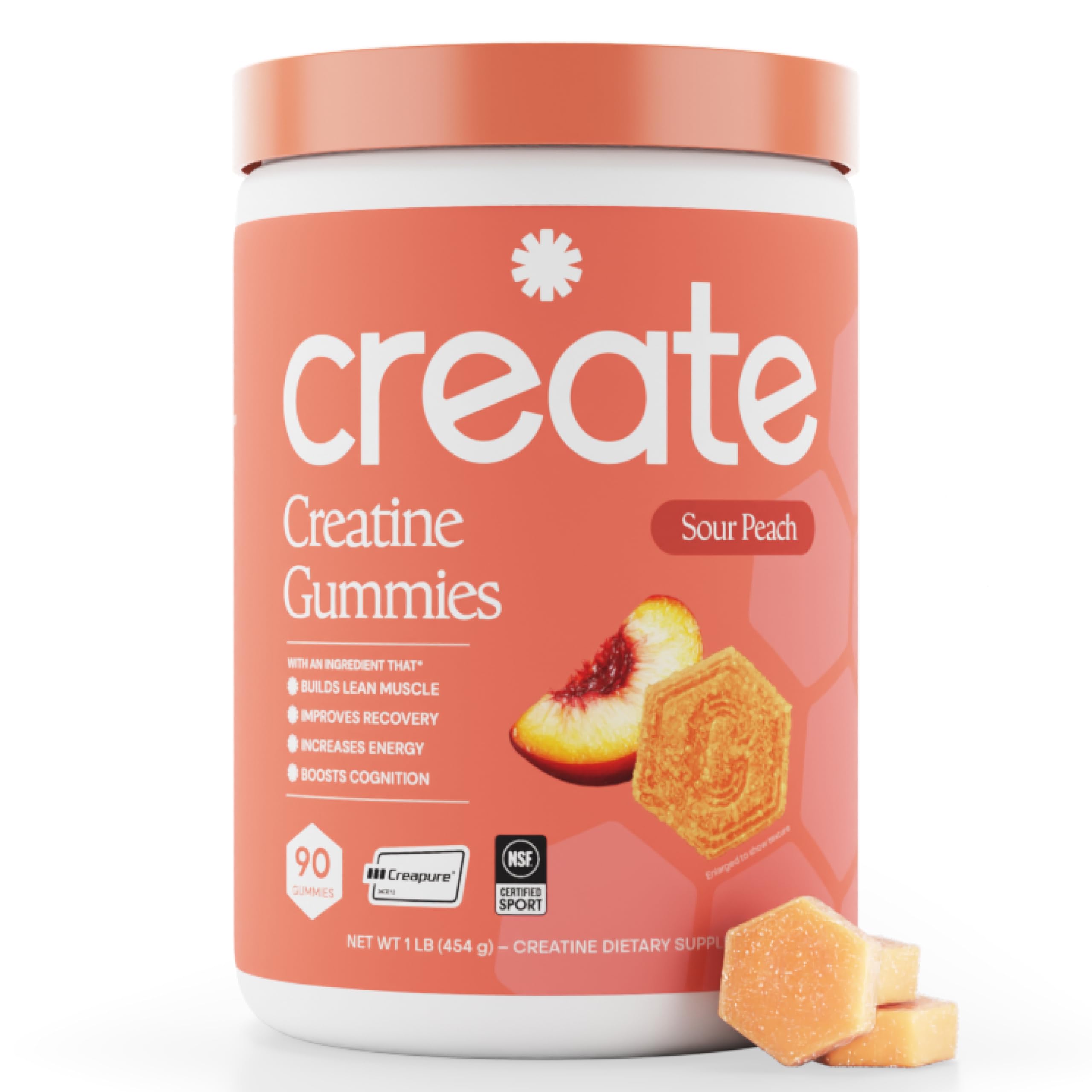 Create empaque frontal con sabor Sour Peach y beneficio práctico