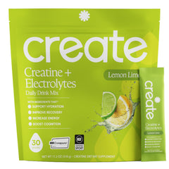 Create envase frontal mostrando sticks y sabor limón lima con conveniencia
