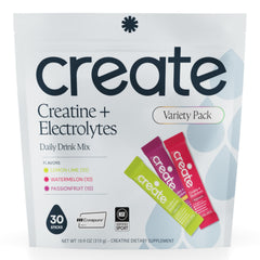 Create pack variedad frente mostrando sabores y diseño, fácil transporte