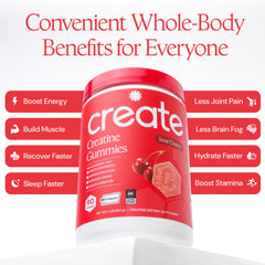 Create etiqueta nutricional con información de creatina Creapure