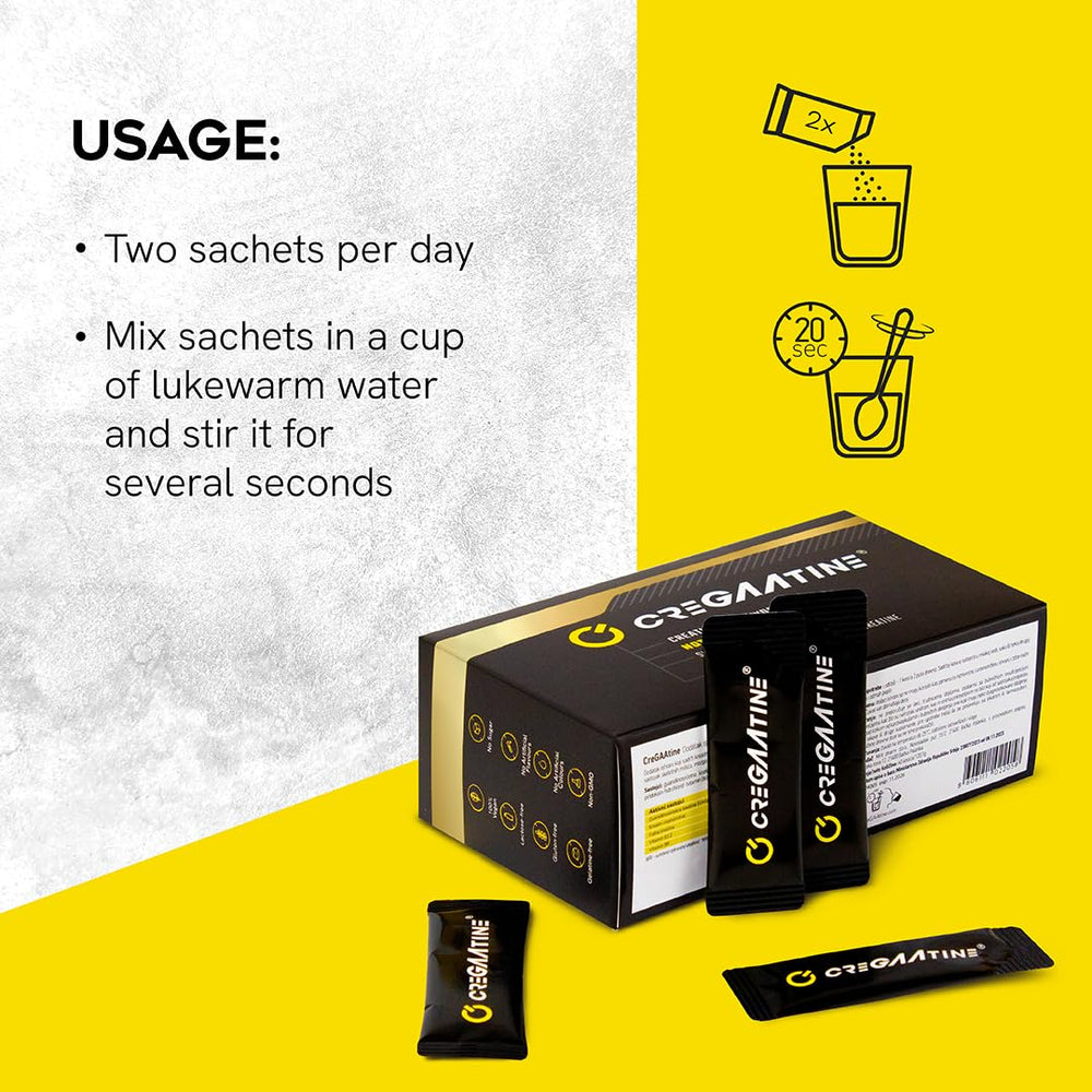 Deportista mezclando CreGAAtine antes de entrenar, energía y concentración