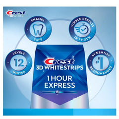 Crest tiras junto a una regla para comparar tamaño y facilidad de uso