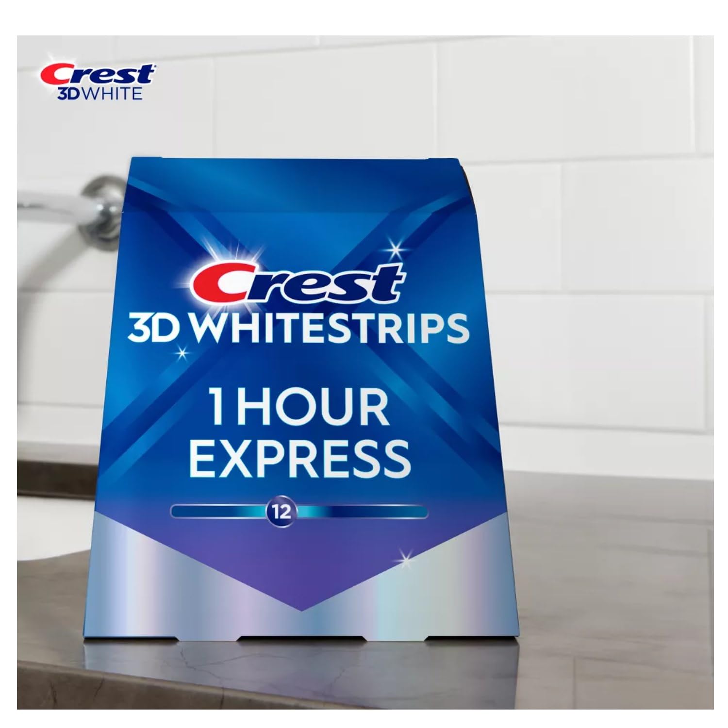 Crest etiqueta con ingredientes principales y seguridad para esmalte