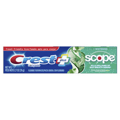 Crest Complete mostrando frente del tubo y beneficio limpieza visible