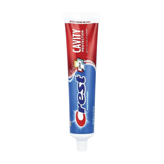 Crest textura cercana de la pasta, demuestra suavidad limpiadora