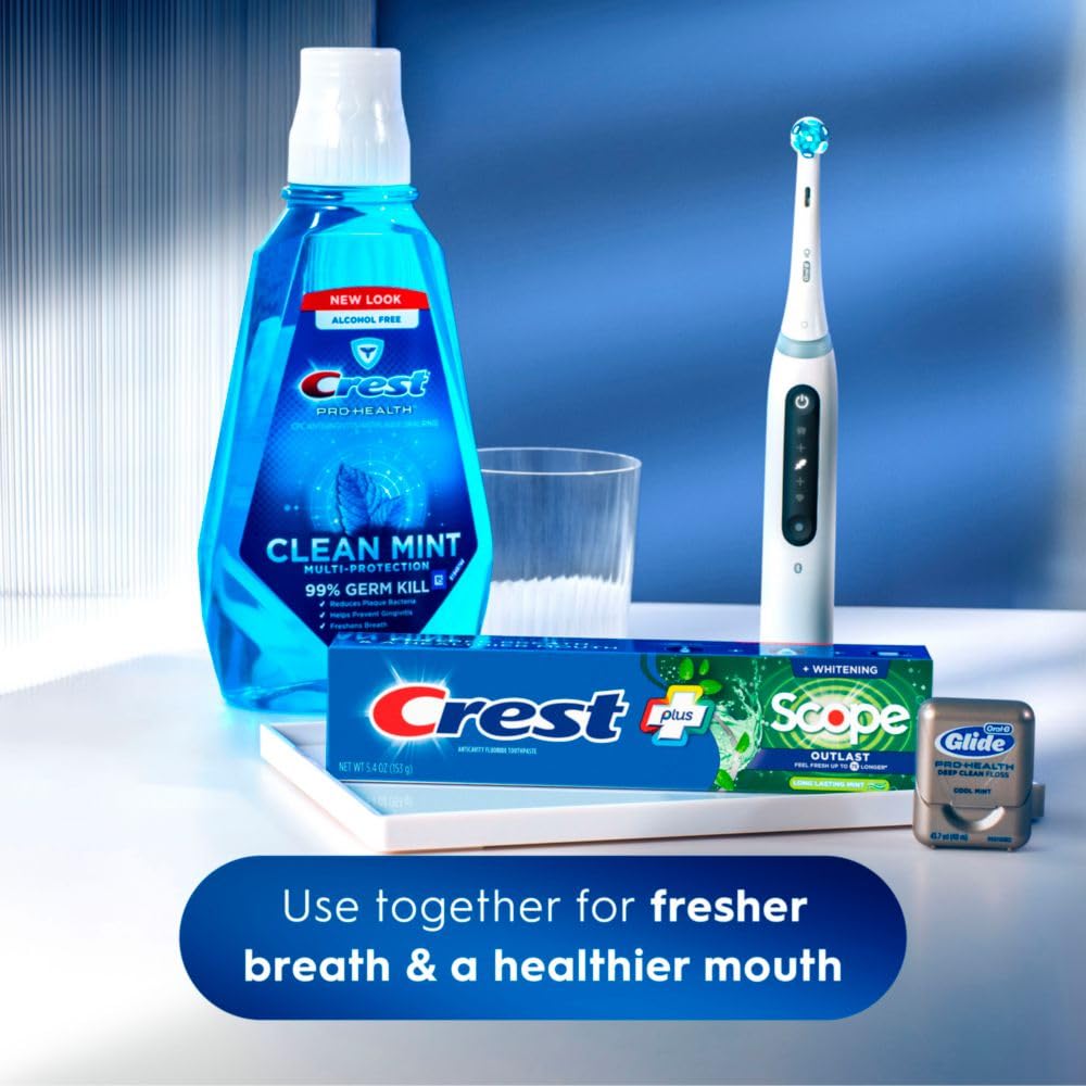 Crest en escenario de baño transmitiendo uso diario práctico