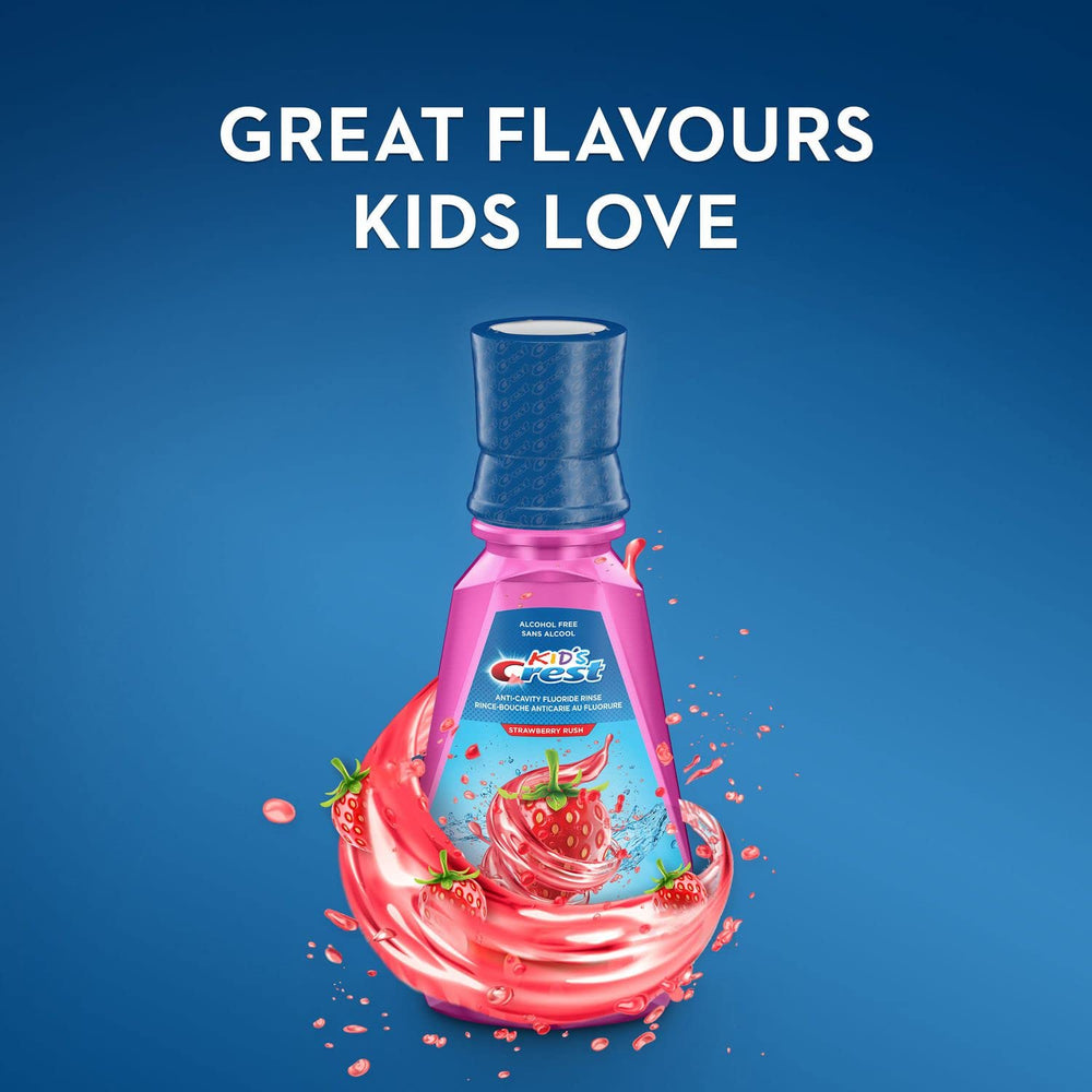 Detalle del líquido Strawberry Rush de Crest para apreciar color y textura, facilita uso atractivo