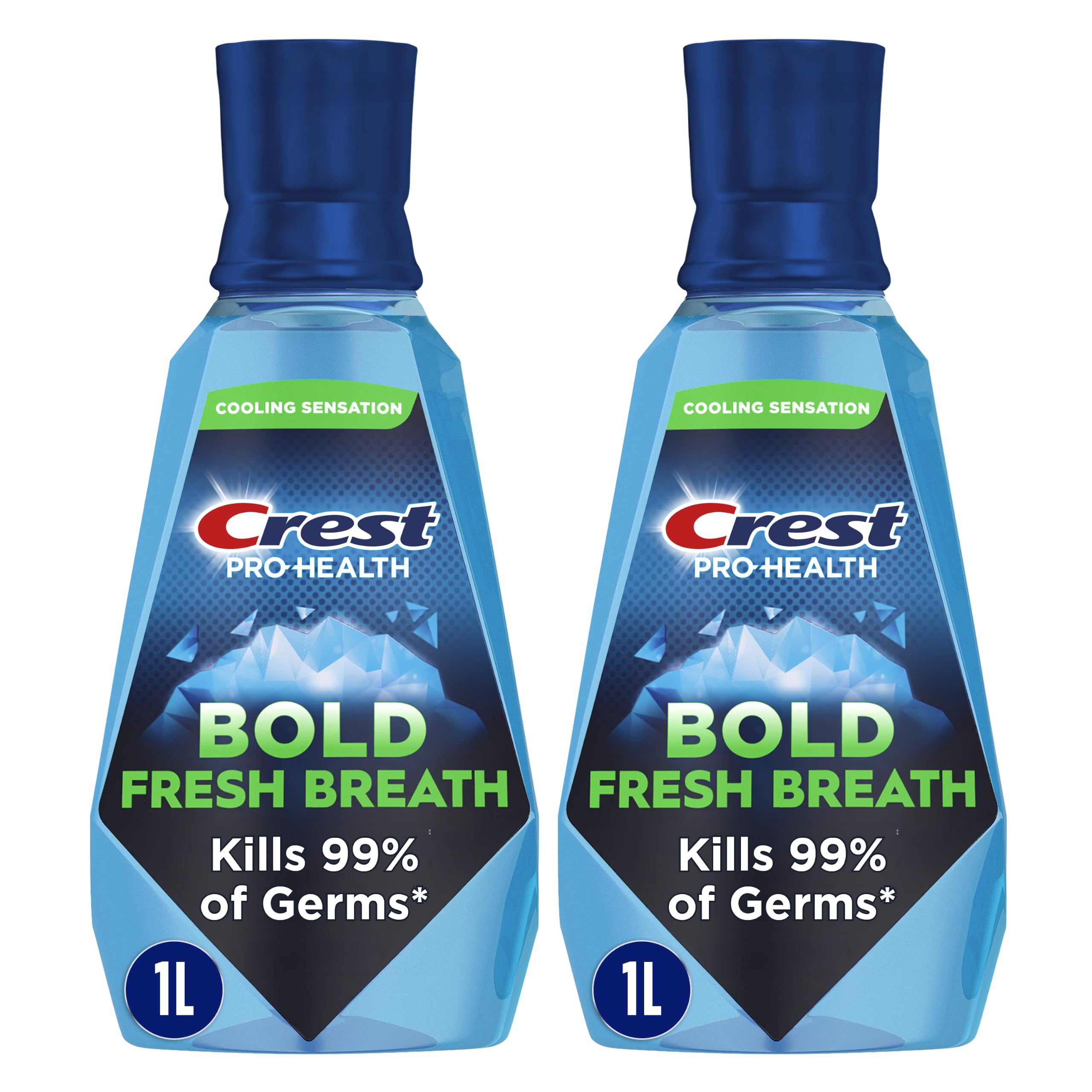 Crest enjuague frontal pack de dos, ofrece protección antiplaca y frescor