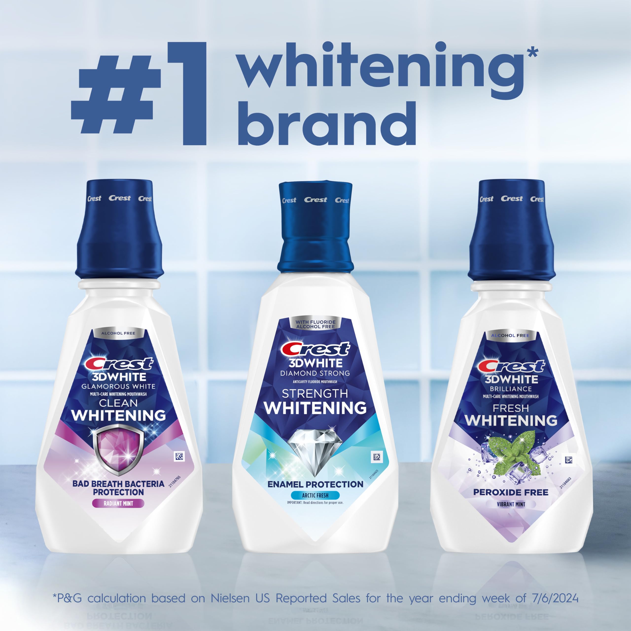 Crest en entorno de baño lifestyle que inspira uso diario fácil