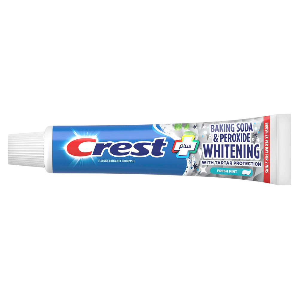 Crest en un baño moderno transmitiendo frescura tras cepillado