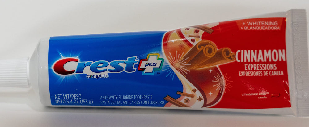 Crest etiqueta con ingredientes y NDC 37000-956 visible