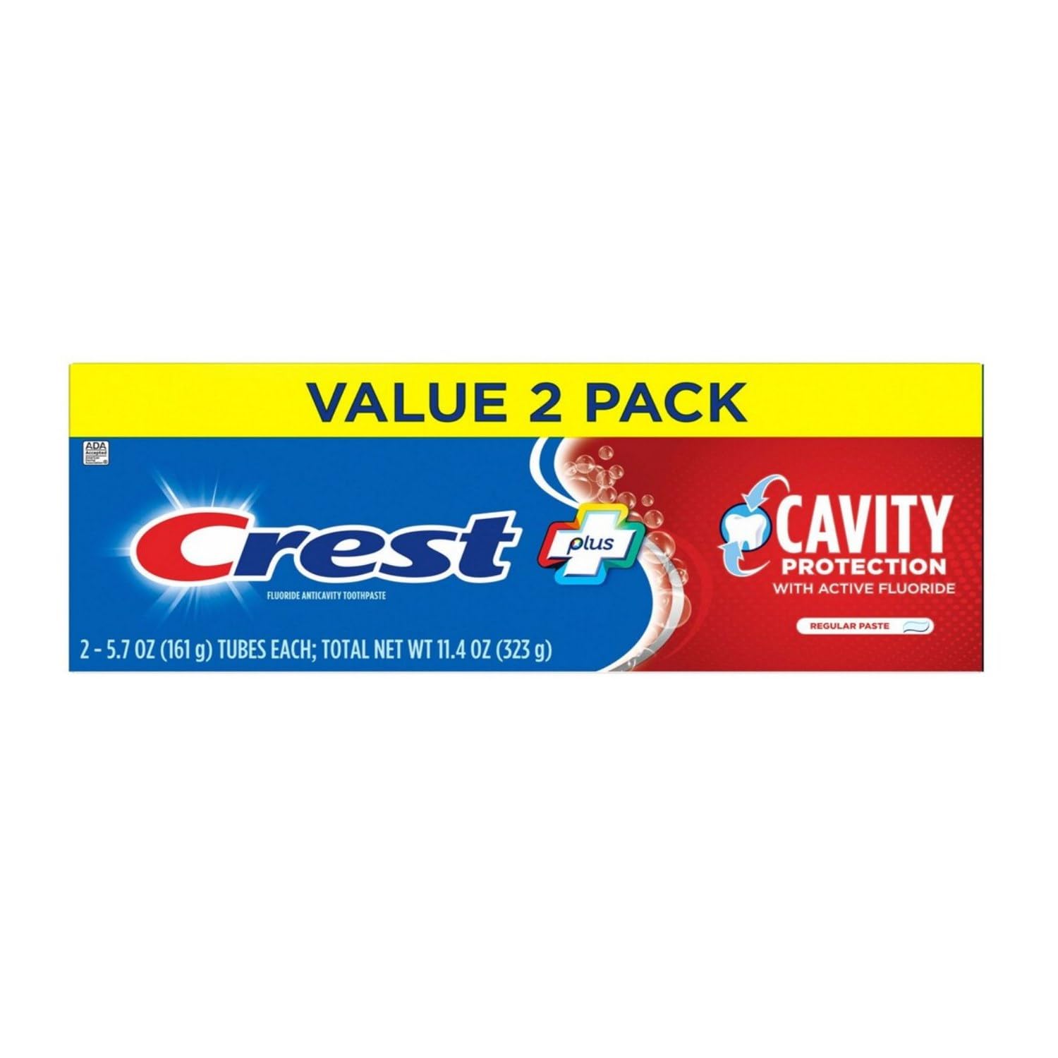 Crest frontal pack 2 mostrando tubos para suministro prolongado