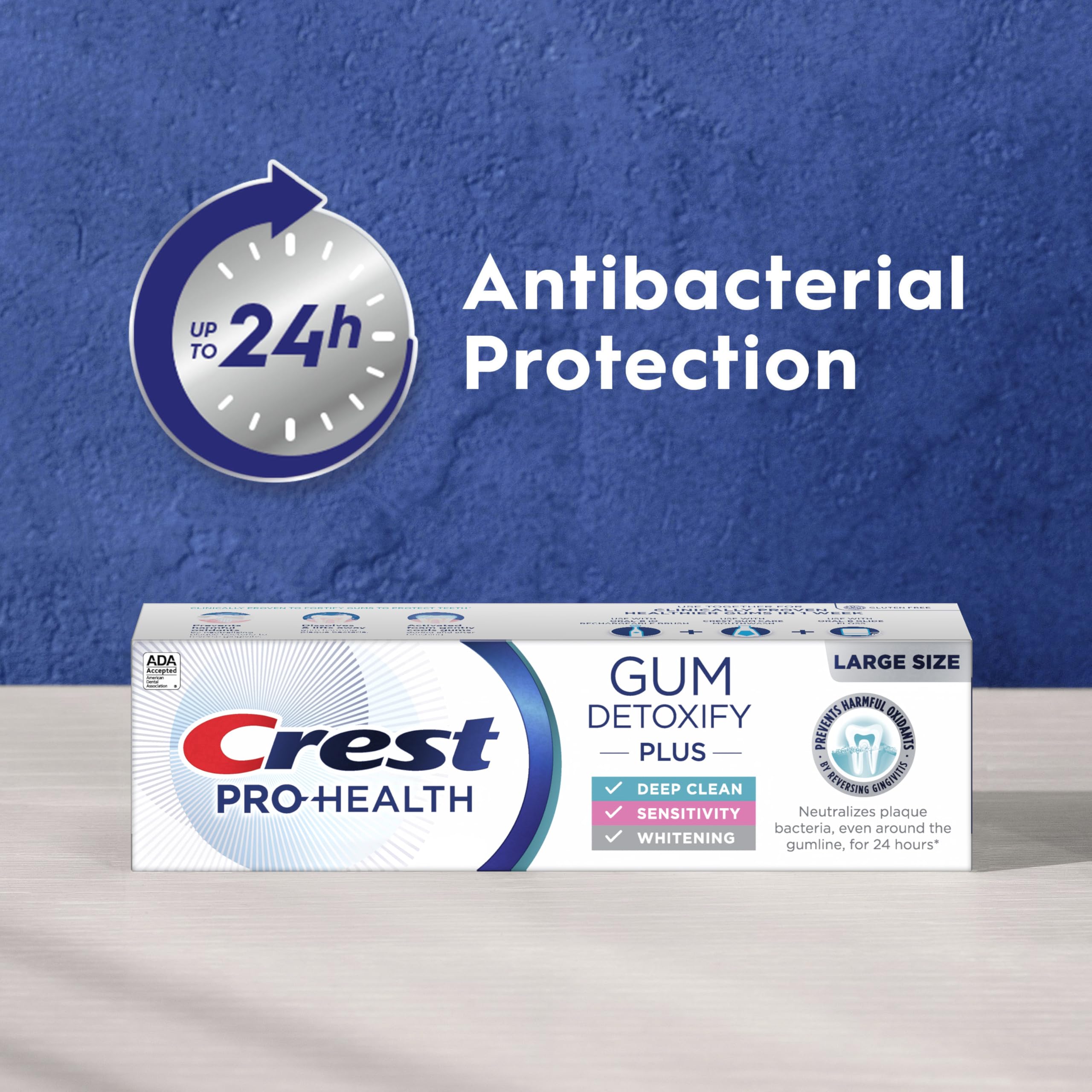 Crest sonrisa mejorada tras uso constante, aspecto más limpio