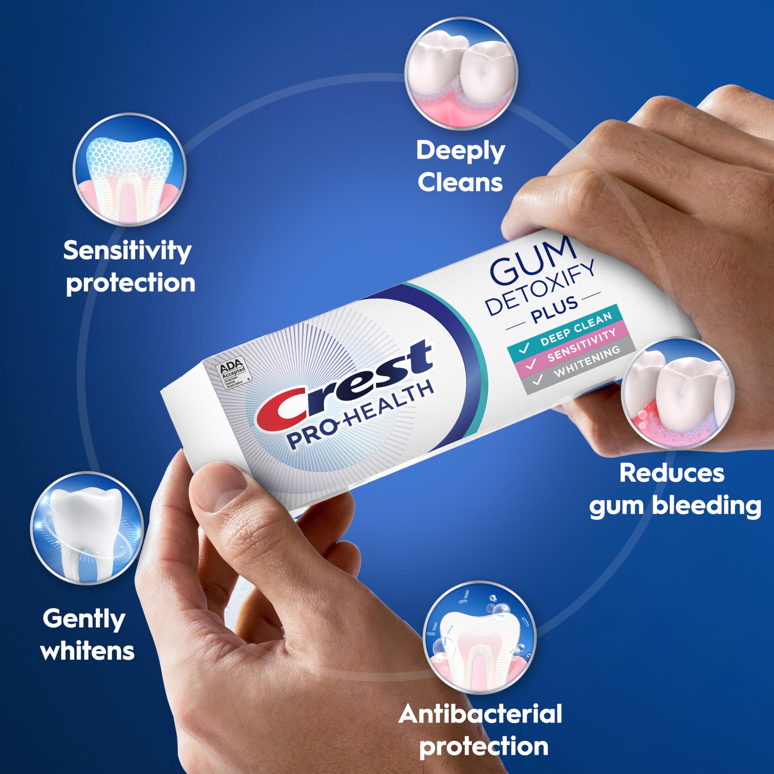Crest tubo abierto con dentífrico listo para cepillar