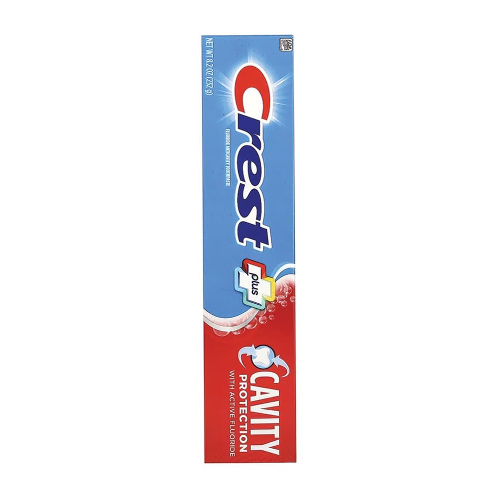 Crest pack frontal mostrando las tres cremas, protección práctica