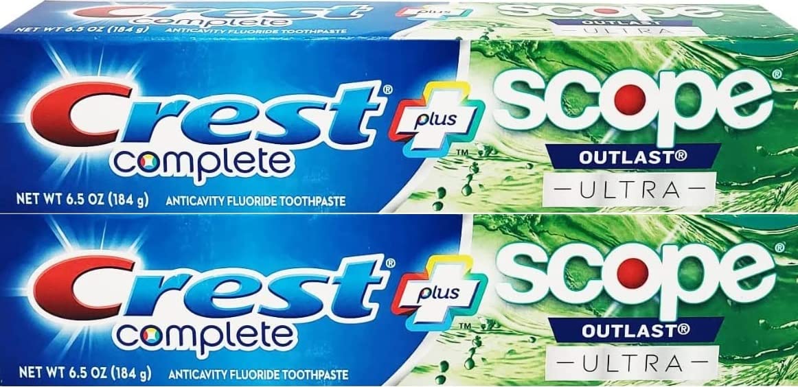 Crest envase frontal mostrando etiqueta y beneficios para limpieza