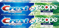 Crest envase frontal mostrando etiqueta y beneficios para limpieza