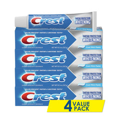 Crest presentación frontal pack de 4 mostrando ahorro y disponibilidad