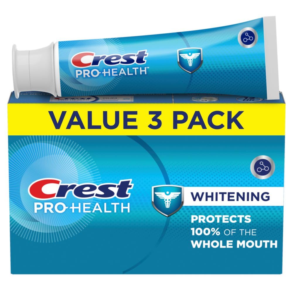 Crest Pro-Health frontal del envase mostrando marca y beneficio blanqueador