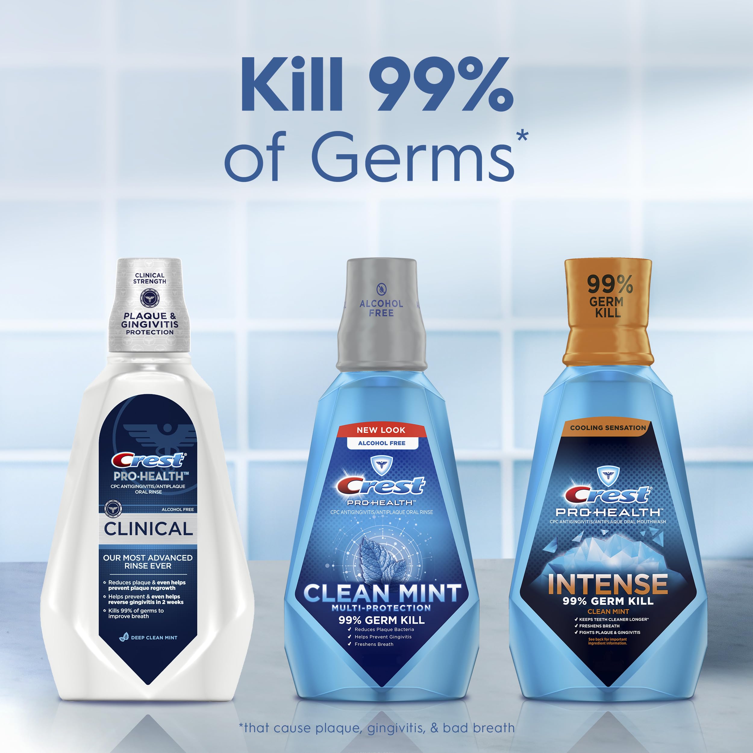 Crest Pro-Health comparativa tamaño 473 ml útil para almacenamiento