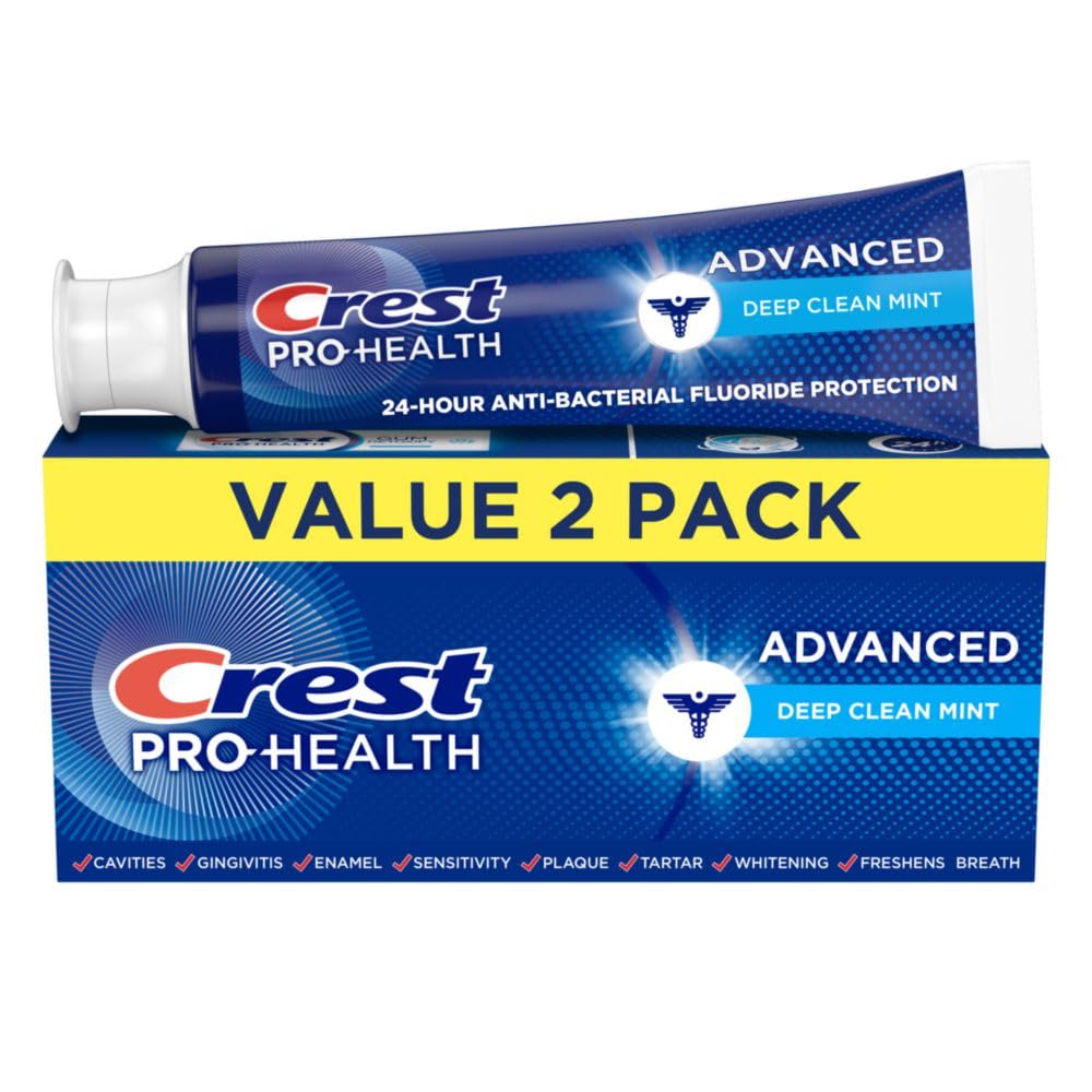 Crest envase frontal mostrando beneficio limpieza profunda