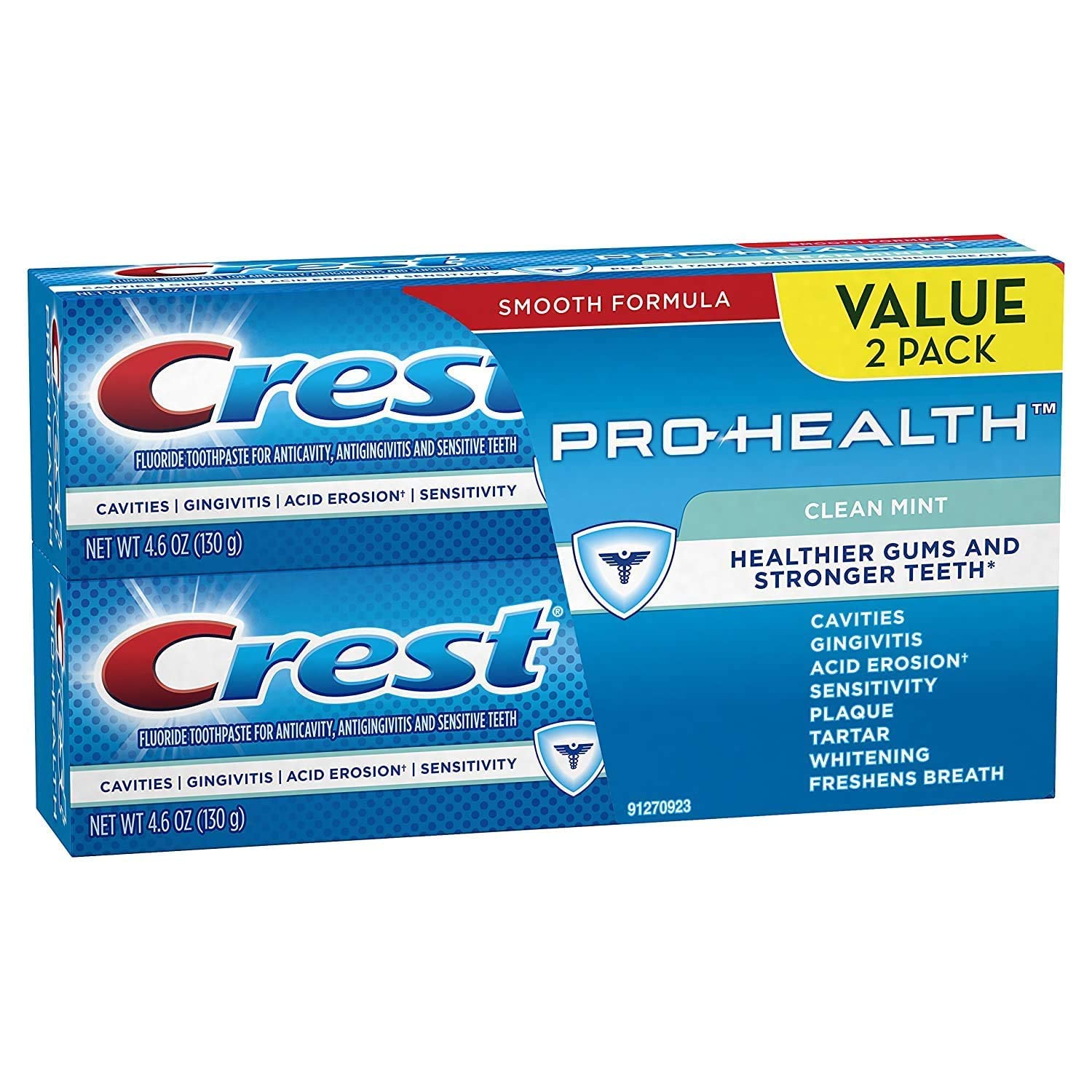 Crest Pro-Health etiqueta con ingredientes y beneficios visibles para elección informada