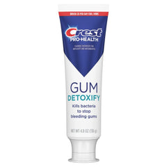 Crest tubo frontal mostrando marca y protección de encías