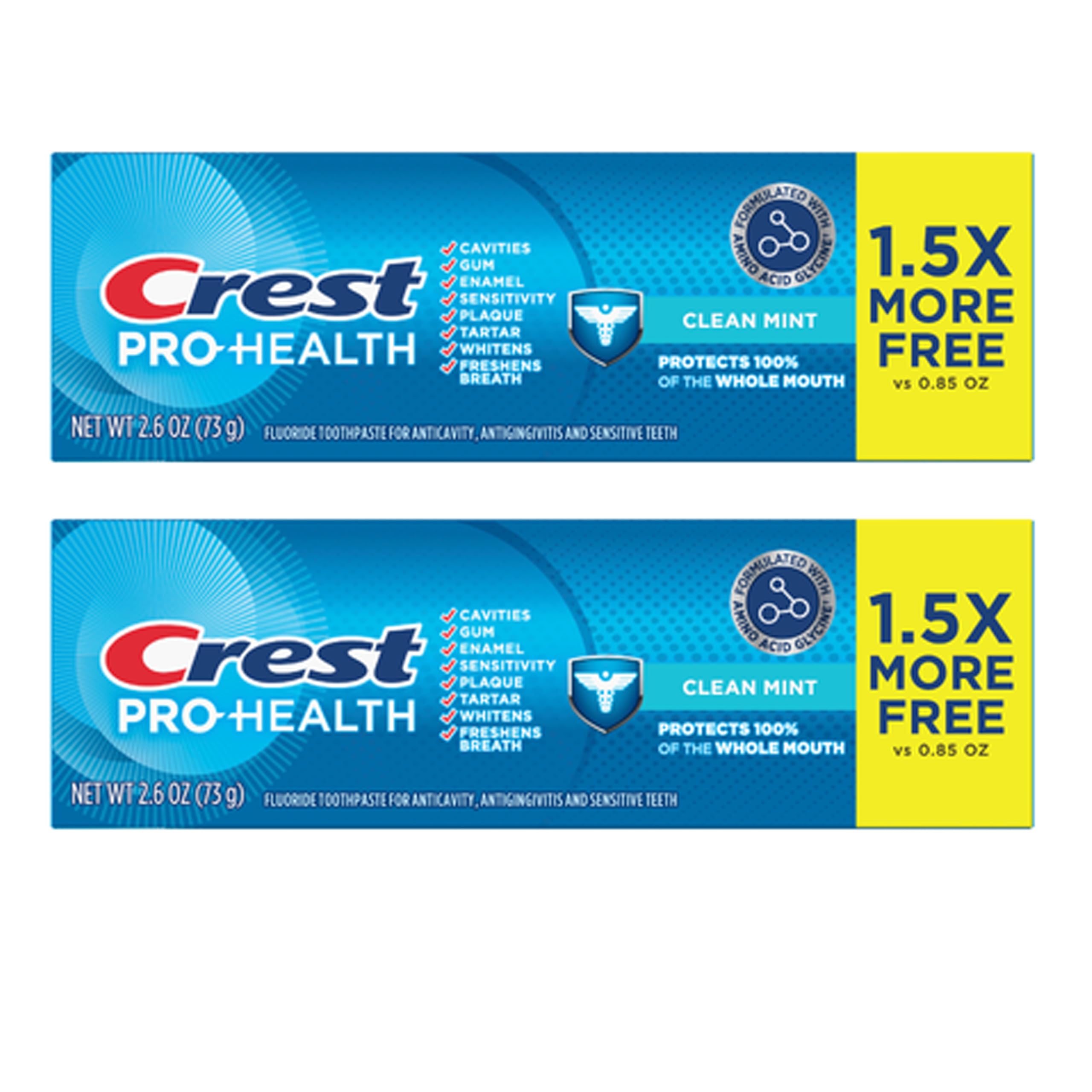 Crest Pro-Health frente del paquete mostrando el diseño y beneficio de protección