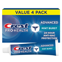 Crest envase frontal mostrando beneficios y tamaño en pack