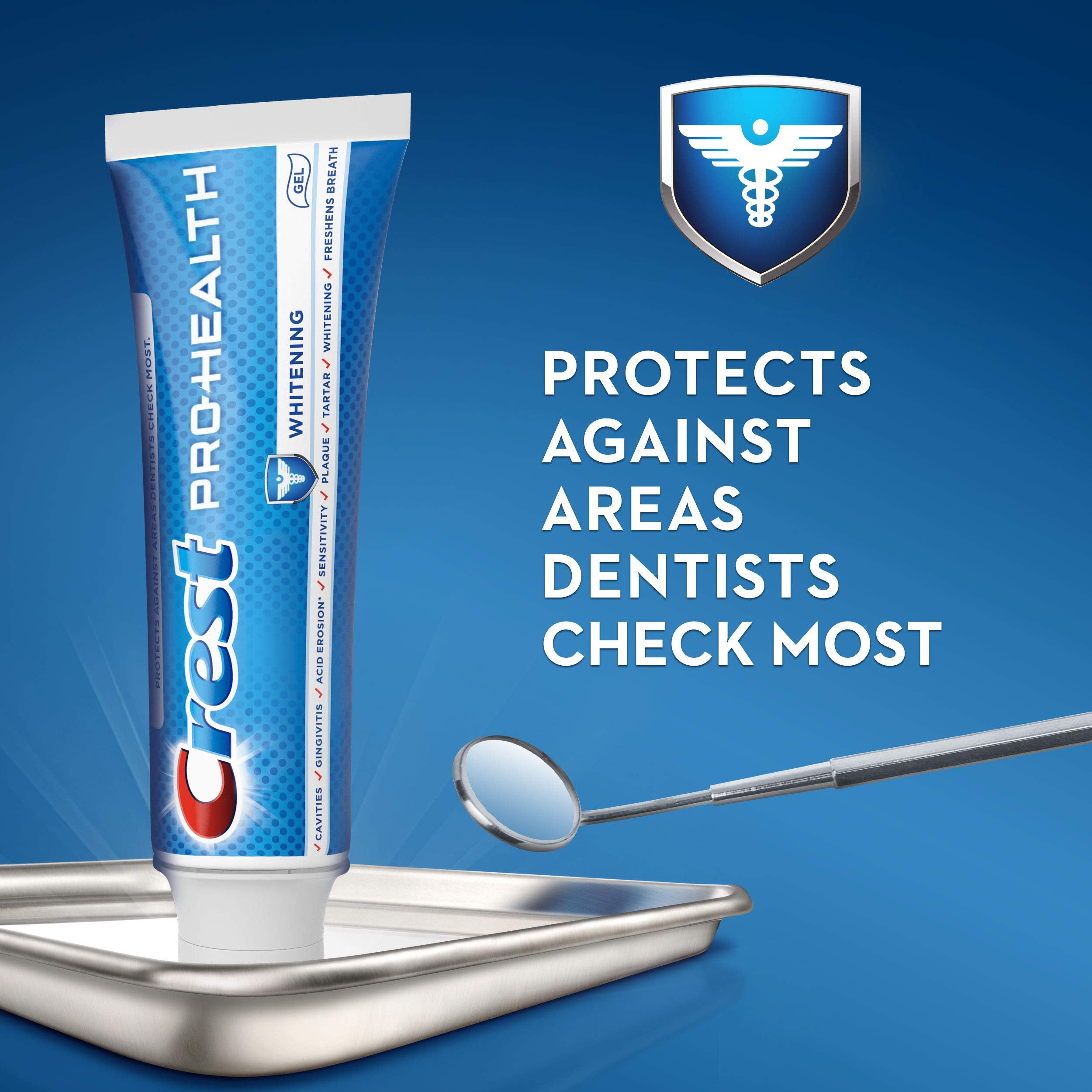 Crest Pro-Health textura del gel cerca destacando aspecto brillante y limpieza