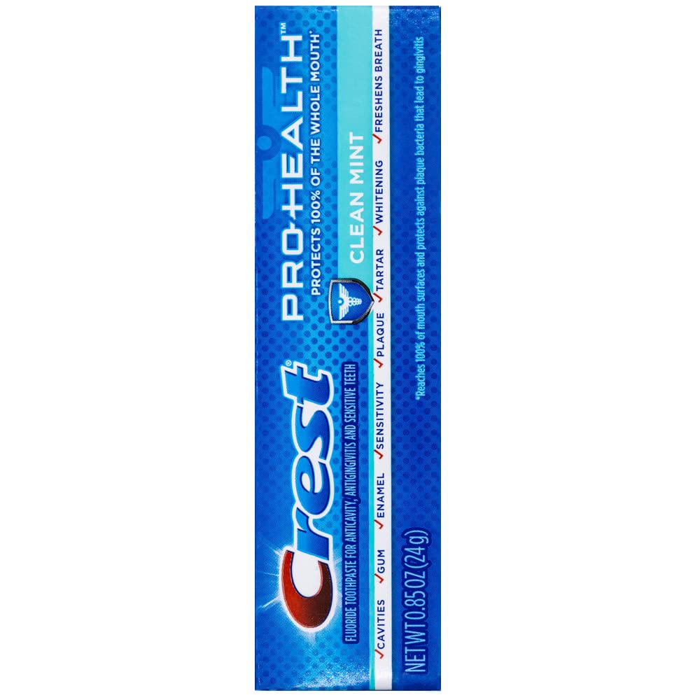 Crest Pro-Health tubo abierto aplicando pasta, uso fácil