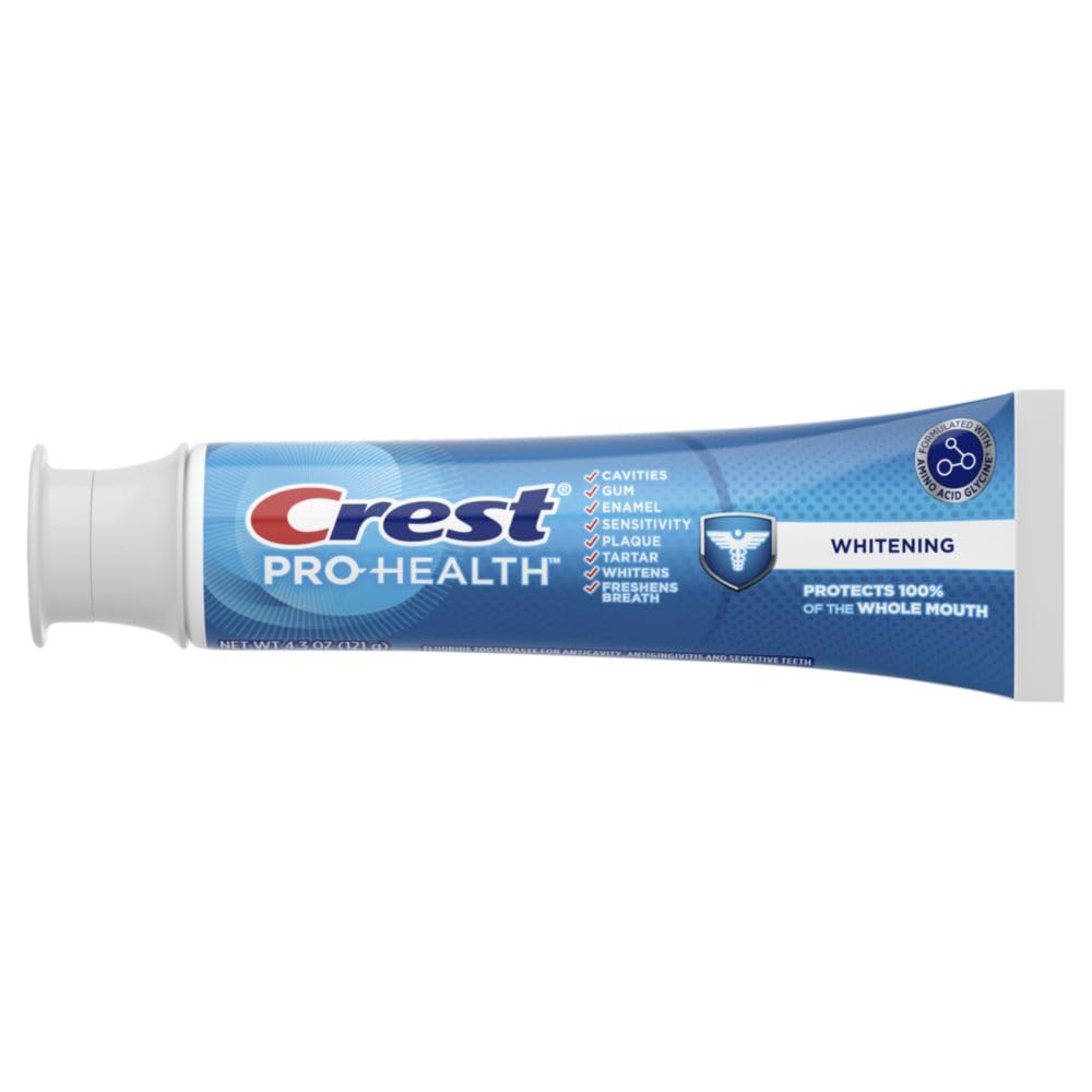 Crest Pro-Health tubo abierto con gel sobresaliendo listo para usar