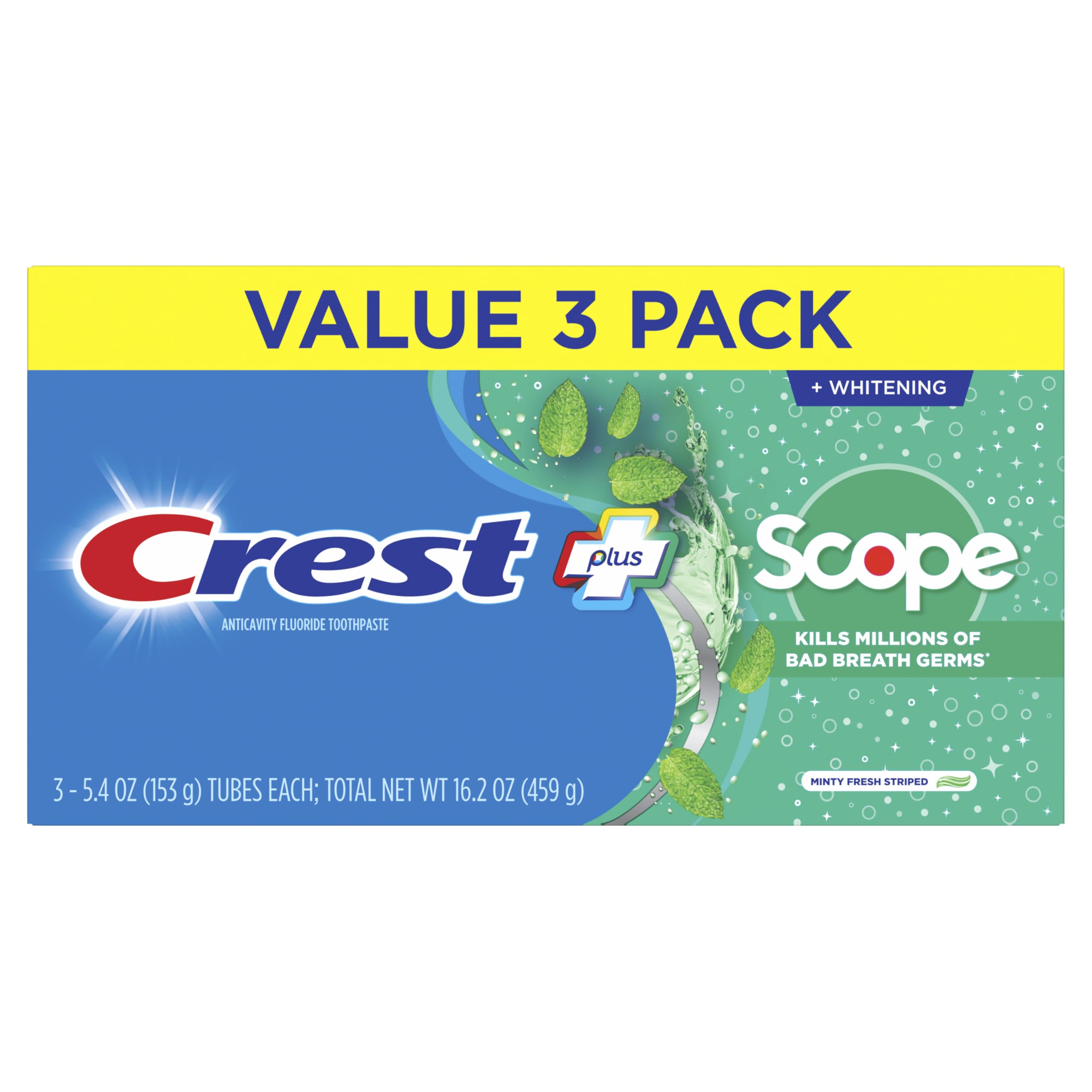 Crest con Scope ambientación en baño mostrando almacenamiento práctico