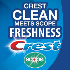 Crest Scope frasco junto a un bolso mostrando portabilidad conveniente