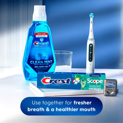 Crest con Scope comparación de tamaño del tubo para control de uso