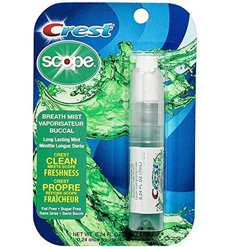 Crest Scope vista frontal del envase compacto que facilita llevarlo