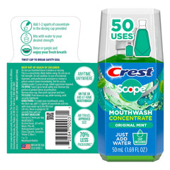 Crest Scope gota de concentrado mostrando textura y facilidad de diluir