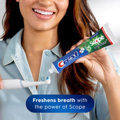 Crest tapa flip mostrando dispensado cómodo y sin desorden