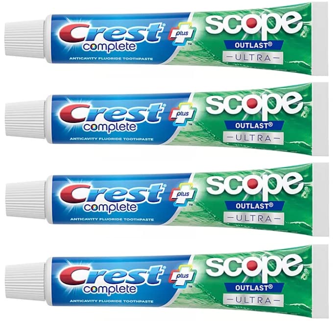 Crest textura de la pasta blanca con vetas para limpieza y blanqueo gradual