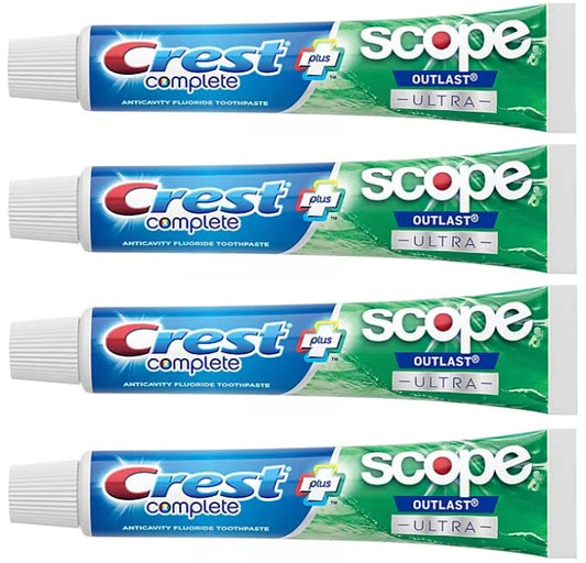 Crest textura de la pasta blanca con vetas para limpieza y blanqueo gradual